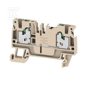 Blok zacisku przelotowego, SNAP IN, Ciemnobeżowy, 2.5 mm2, 24 A, 800 V, liczba przyłączeń: 2, S2C 2.5 DL