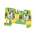 Zacisk PE, SNAP IN, zielony / żółty, 2.5 mm2, 800 V, liczba przyłączeń: 2, liczba poziomów: 1, TS 35, V-0, Wemid, S2C 2.5 PE DL