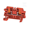 Blok zacisku przelotowego, PUSH IN, czerwony, 2.5 mm2, 24 A, 800 V, liczba przyłączeń: 2, AL2C 2.5 RD