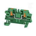 Blok zacisku przelotowego, PUSH IN, zielony, 2.5 mm2, 24 A, 800 V, liczba przyłączeń: 2, AL2C 2.5 GN