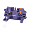 Blok zacisku przelotowego, PUSH IN, fioletowy, 2.5 mm2, 24 A, 800 V, liczba przyłączeń: 2, AL2C 2.5 VT