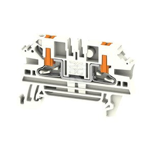 Blok zacisku przelotowego, PUSH IN, biały, 2.5 mm2, 24 A, 800 V, liczba przyłączeń: 2, AL2C 2.5 WT