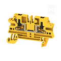 Blok zacisku przelotowego, PUSH IN, czarny/żółty, 2.5 mm2, 24 A, 800 V, liczba przyłączeń: 2, AL2C 2.5 FE