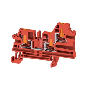 Blok zacisku przelotowego, PUSH IN, czerwony, 2.5 mm2, 24 A, 800 V, liczba przyłączeń: 3, AL3C 2.5 RD