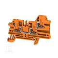 Blok zacisku przelotowego, PUSH IN, pomarańczowy, 2.5 mm2, 24 A, 800 V, liczba przyłączeń: 3, AL3C 2.5 OR