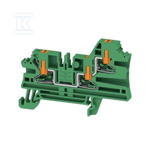 Blok zacisku przelotowego, PUSH IN, zielony, 2.5 mm2, 24 A, 800 V, liczba przyłączeń: 3, AL3C 2.5 GN