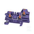 Blok zacisku przelotowego, PUSH IN, fioletowy, 2.5 mm2, 24 A, 800 V, liczba przyłączeń: 3, AL3C 2.5 VT