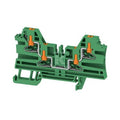 Blok zacisku przelotowego, PUSH IN, zielony, 2.5 mm2, 24 A, 800 V, liczba przyłączeń: 4, AL4C 2.5 GN