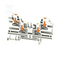 Blok zacisku przelotowego, PUSH IN, biały, 2.5 mm2, 24 A, 800 V, liczba przyłączeń: 4, AL4C 2.5 WT
