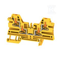 Blok zacisku przelotowego, PUSH IN, żółty, 2.5 mm2, 24 A, 800 V, liczba przyłączeń: 4, AL4C 2.5 YL