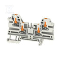 Blok zacisku przelotowego, PUSH IN, Jasnoszary, 2.5 mm2, 24 A, 800 V, liczba przyłączeń: 4, AL4C 2.5 LTGY