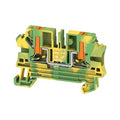 Zacisk PE, PUSH IN, zielony / żółty, 4 mm2, 1000 V, liczba przyłączeń: 2, liczba poziomów: 1, TS 35, V-0, Wemid, AL2C 4 PE