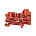 Blok zacisku przelotowego, PUSH IN, czerwony, 4 mm2, 32 A, 1000 V, liczba przyłączeń: 3, AL3C 4 RD
