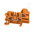 Blok zacisku przelotowego, PUSH IN, pomarańczowy, 4 mm2, 32 A, 1000 V, liczba przyłączeń: 3, AL3C 4 OR