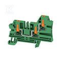 Blok zacisku przelotowego, PUSH IN, zielony, 4 mm2, 32 A, 1000 V, liczba przyłączeń: 3, AL3C 4 GN