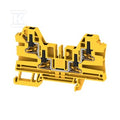Blok zacisku przelotowego, PUSH IN, czarny/żółty, 4 mm2, 32 A, 1000 V, liczba przyłączeń: 4, AL4C 4 FE
