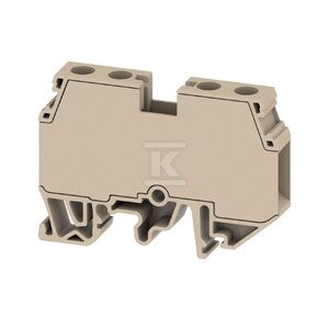 Blok zacisku przelotowego, złącze śrubowe, Ciemnobeżowy, 16 mm2, 76 A, 1000 V, liczba przyłączeń: 2, WDUB 16