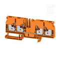 Blok zacisku przelotowego, PUSH IN, pomarańczowy, 6 mm2, 41 A, 800 V, liczba przyłączeń: 4, A4C 6 OR