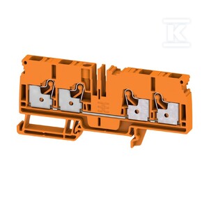Blok zacisku przelotowego, PUSH IN, pomarańczowy, 6 mm2, 41 A, 800 V, liczba przyłączeń: 4, A4C 6 OR