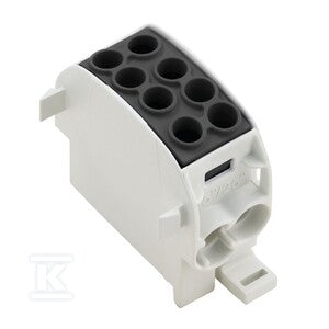 Zacisk rozdziału potencjału, złącze śrubowe, czarny, 35 mm2, 202 A, 1000 V, liczba przyłączeń: 4, liczba poziomów: 1, WPD 102 2X35/2X25 BK