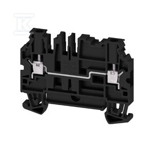 Blok zacisku przelotowego, złącze śrubowe, czarny, 4 mm2, 32 A, 800 V, liczba przyłączeń: 2, W2C 4 FT BK