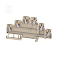 Zacisk modułowy wielorzędowy, PUSH IN, Ciemnobeżowy, 1.5 mm2, 500 V, liczba przyłączeń: 6, liczba poziomów: 3, TS 35, V-0, A3T 1.5 DL
