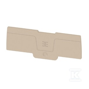 Płytka końcowa do złączek, Ciemnobeżowy, Wysokość: 91.8 mm, Szerokość: 2 mm, V-0, Wemid, zatrzaskowe: Tak, SEP 4C 4