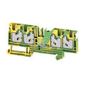 Zacisk PE, SNAP IN, zielony / żółty, 4 mm2, 1000 V, liczba przyłączeń: 4, liczba poziomów: 1, TS 35, V-0, Wemid, S4C 4 PE DL