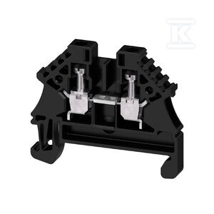 Blok zacisku przelotowego, złącze śrubowe, czarny, 2.5 mm2, 24 A, 500 V, liczba przyłączeń: 2, WDU 2.5N ZQV SW