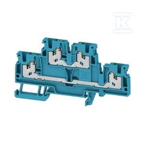 Zacisk modułowy wielorzędowy, SNAP IN, niebieski, 2.5 mm2, 800 V, liczba przyłączeń: 4, liczba poziomów: 2, TS 35, V-0, S2T 2.5 BL