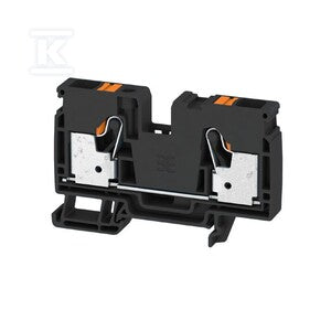 Blok zacisku przelotowego, PUSH IN, czarny, 10 mm2, 57 A, 1000 V, liczba przyłączeń: 2, A2C 10 BK