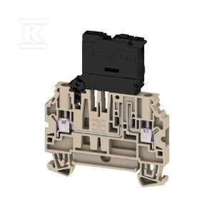 Zacisk bezpiecznika, złącze śrubowe, Ciemnobeżowy, 4 mm2, 6.3 A, 150 V, liczba przyłączeń: 2, liczba poziomów: 1, TS 35, W2C 4 FS 60-150V DB
