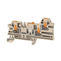 Bloki odczepów probierczych, PUSH IN, Ciemnobeżowy, 2.5 mm2, 20 A, 500 V, liczba przyłączeń: 3, liczba poziomów: 1, ALDT 2.5 3C