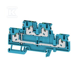 Zacisk modułowy wielorzędowy, SNAP IN, niebieski, 2.5 mm2, 800 V, liczba przyłączeń: 4, liczba poziomów: 2, TS 35, V-0, S2T 2.5 VL DL BL