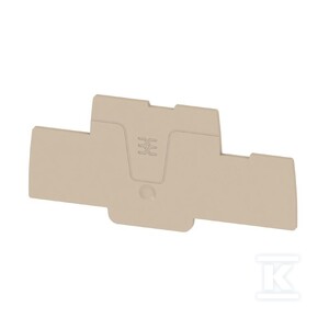 Płytka końcowa do złączek, Ciemnobeżowy, Wysokość: 94.48 mm, Szerokość: 2.1 mm, V-0, Wemid, zatrzaskowe: Tak, SEP 2T 2.5