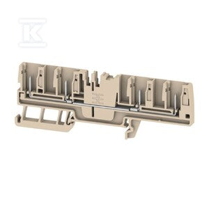 Złączka wtykowa, PUSH IN, Ciemnobeżowy, 2.5 mm2, 24 A, 800 V, liczba przyłączeń: 4, liczba poziomów: 1, TS 35, APGTB 2.5 FT 4C/4