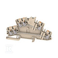 Zacisk modułowy wielorzędowy, PUSH IN, Ciemnobeżowy, 2.5 mm2, 800 V, liczba przyłączeń: 6, liczba poziomów: 2, TS 35, V-0, A2T 2.5 3C DL
