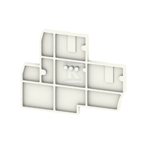 Płytka końcowa do złączek, Jasnoszary, Wysokość: 45.4 mm, Szerokość: 5.08 mm, V-0, Wemid, zatrzaskowe: Nie, WAP WDK2.5/BLZ/O.ZA LG