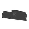 Płytka końcowa do złączek, czarny, Wysokość: 92.6 mm, Szerokość: 2.7 mm, V-0, Wemid, zatrzaskowe: Tak, ZAP ZSI2X6/4X2.5