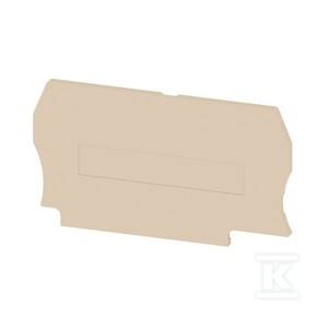 Płyta separacyjna (terminal), Ciemnobeżowy, Wysokość: 62 mm, Szerokość: 2 mm, V-0, Wemid, ZAP/TW 4 AM