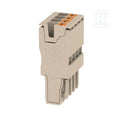 Wtyczka (terminal), PUSH IN, 2.5 mm2, 24 A, 800 V, liczba przyłączeń: 4, Liczba biegunów: 4, Szerokość: 20.4 mm, APG 2.5/4