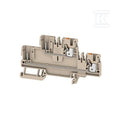 Złączka wtykowa, PUSH IN, Ciemnobeżowy, 2.5 mm2, 24 A, 800 V, liczba przyłączeń: 4, liczba poziomów: 2, TS 35, APGTB 2.5 2T 4C/2