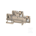 Złączka wtykowa, PUSH IN, Ciemnobeżowy, 2.5 mm2, 24 A, 800 V, liczba przyłączeń: 4, liczba poziomów: 2, TS 35, APGTB 2.5 2T VL 4C/2