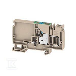 Zacisk zasilający, PUSH IN, Ciemnobeżowy, 10 mm2, 57 A, 800 V, liczba przyłączeń: 2, liczba poziomów: 1, TS 35, V-0, Wemid, AAP12 10 FE