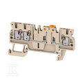 Bloki odczepów probierczych, PUSH IN, Ciemnobeżowy, 1.5 mm2, 10 A, 400 V, liczba przyłączeń: 3, liczba poziomów: 1, ADT 1.5 3C