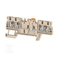 Bloki odczepów probierczych, PUSH IN, Ciemnobeżowy, 1.5 mm2, 10 A, 400 V, liczba przyłączeń: 4, liczba poziomów: 1, ADT 1.5 4C