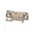 Blok zacisku przelotowego, PUSH IN, Ciemnobeżowy, 2.5 mm2, 24 A, 800 V, liczba przyłączeń: 2, A2C 2.5 /DT/FS