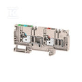 Zacisk zasilający, PUSH IN, Ciemnobeżowy, 6 mm2, 41 A, 250 V, liczba przyłączeń: 2, liczba poziomów: 1, TS 35, V-0, Wemid, AAP13 6 FE-LO