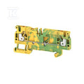 Zacisk PE, PUSH IN, zielony / żółty, 2.5 mm2, 800 V, liczba przyłączeń: 2, liczba poziomów: 1, TS 35, V-0, Wemid, A2C 2.5 PE/DT/FS