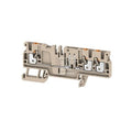Bloki odczepów probierczych, PUSH IN, Ciemnobeżowy, 2.5 mm2, 20 A, 500 V, liczba przyłączeń: 3, liczba poziomów: 1, ADT 2.5 3C W/O DTLV